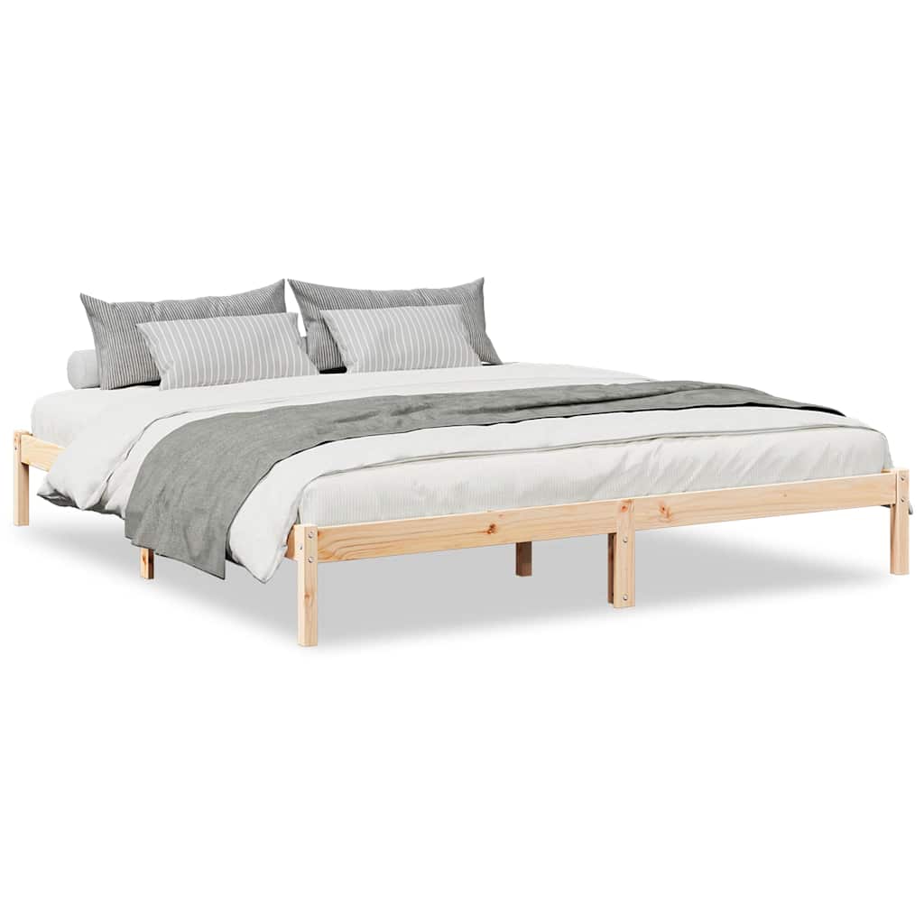 vidaXL Extra Long Bed Frame without Mattress 180x220cm Solid Wood Pine
