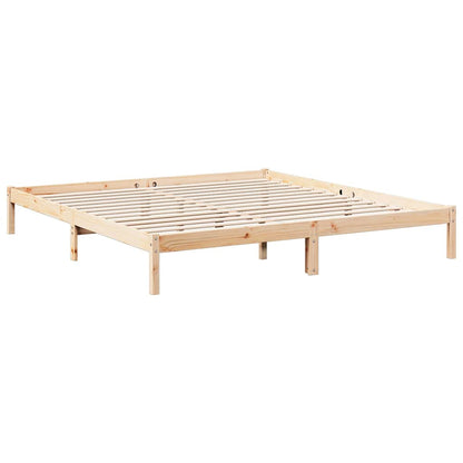 vidaXL Extra Long Bed Frame without Mattress 200x220cm Solid Wood Pine