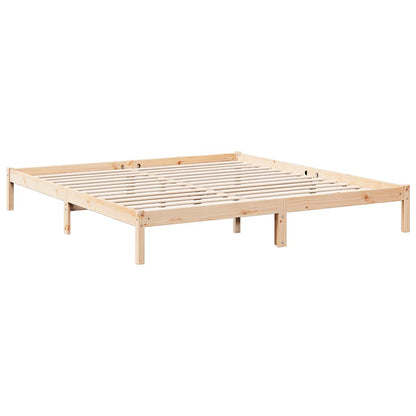 vidaXL Extra Long Bed Frame without Mattress 200x220cm Solid Wood Pine