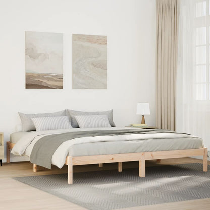 vidaXL Extra Long Bed Frame without Mattress 200x220 cm Solid Wood Pine