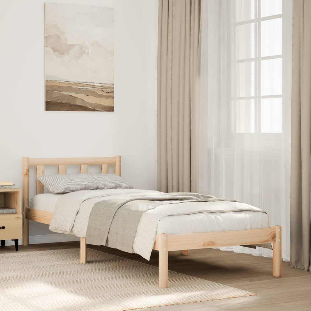 vidaXL Extra Long Bed Frame without Mattress 90x210 cm Solid Wood Pine