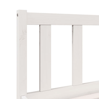 vidaXL Extra Long Bed Frame without Mattress White 100x210 cm Solid Wood Pine