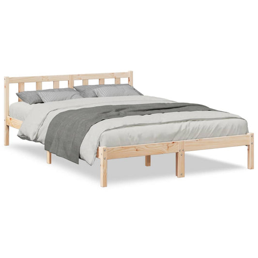 vidaXL Extra Long Bed Frame without Mattress 140x210 cm Solid Wood Pine