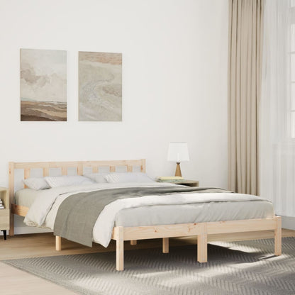 vidaXL Extra Long Bed Frame without Mattress 140x210 cm Solid Wood Pine