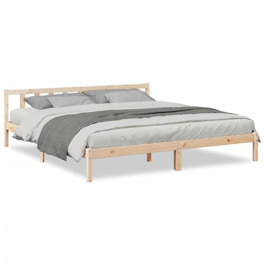 vidaXL Extra Long Bed Frame without Mattress 180x210 cm Solid Wood Pine