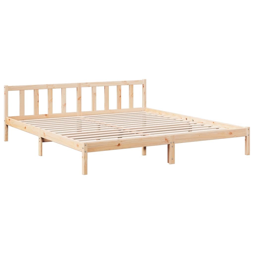 vidaXL Extra Long Bed Frame without Mattress 180x210 cm Solid Wood Pine