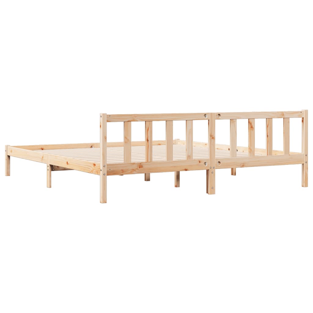 vidaXL Extra Long Bed Frame without Mattress 180x210 cm Solid Wood Pine
