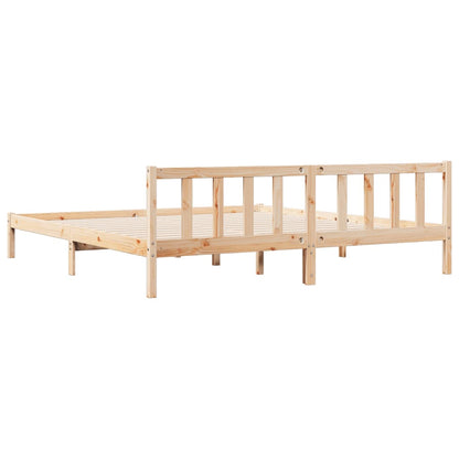 vidaXL Extra Long Bed Frame without Mattress 180x210 cm Solid Wood Pine