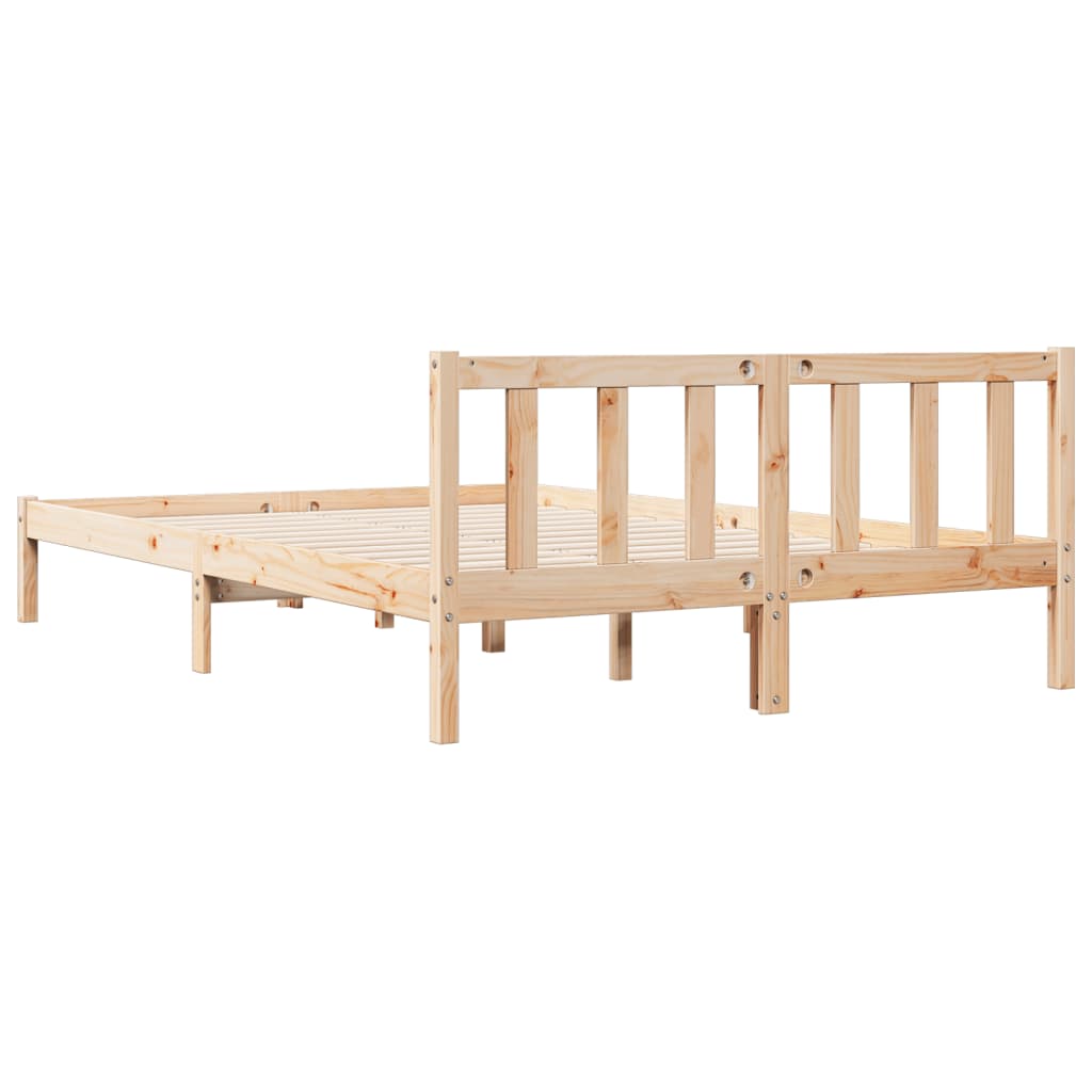 vidaXL Extra Long Bed Frame without Mattress 140x220 cm Solid Wood Pine