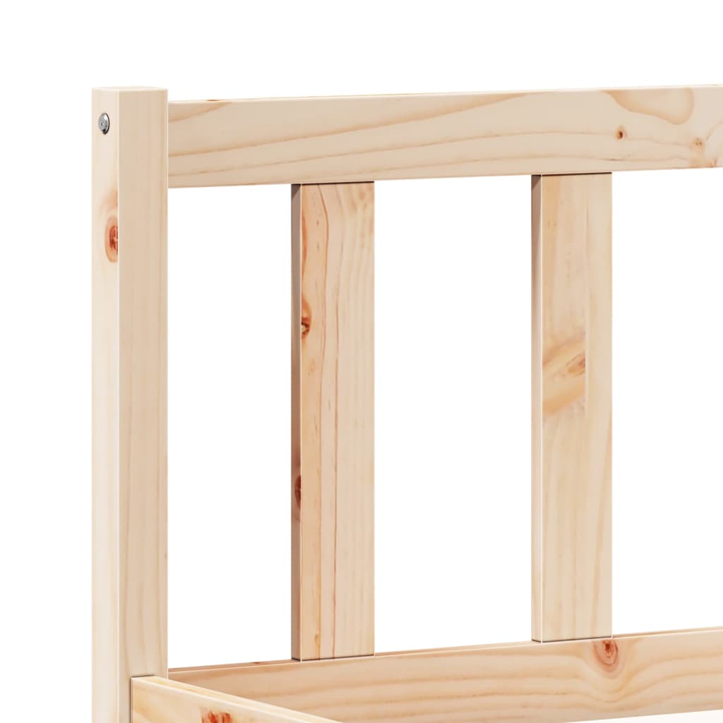 vidaXL Extra Long Bed Frame without Mattress 140x220 cm Solid Wood Pine