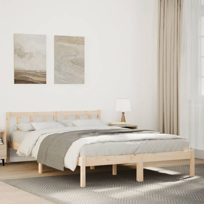 vidaXL Extra Long Bed Frame without Mattress 140x220 cm Solid Wood Pine