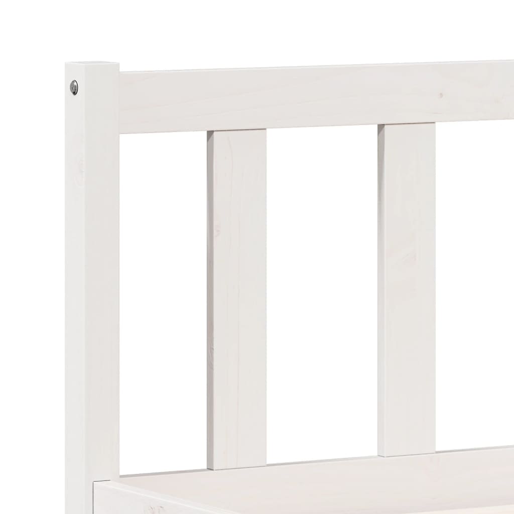 vidaXL Extra Long Bed Frame without Mattress White 140x220 cm Solid Wood Pine