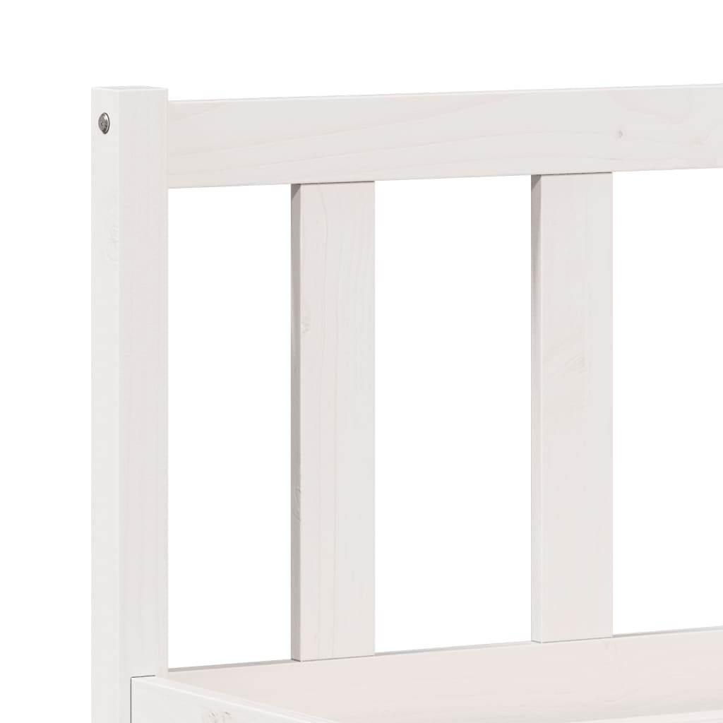 vidaXL Extra Long Bed Frame without Mattress White 180x220 cm Solid Wood Pine