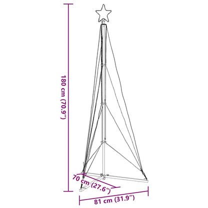vidaXL LED Christmas Tree 363 LEDs Cold White 182 cm