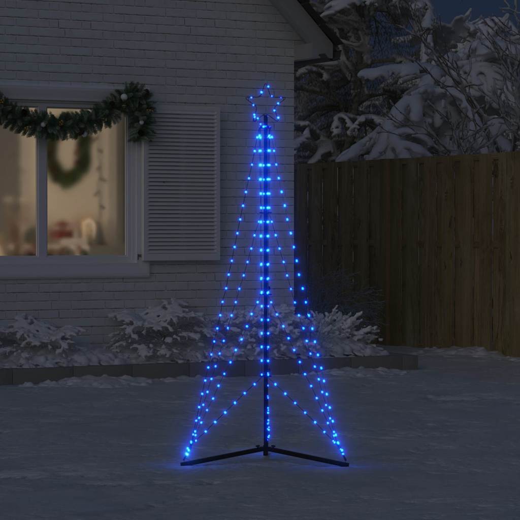 vidaXL LED Christmas Tree 363 LEDs Blue 182 cm