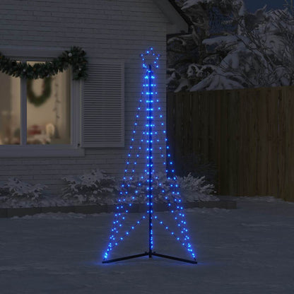 vidaXL LED Christmas Tree 363 LEDs Blue 182 cm