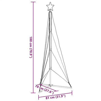 vidaXL LED Christmas Tree 363 LEDs Blue 182 cm