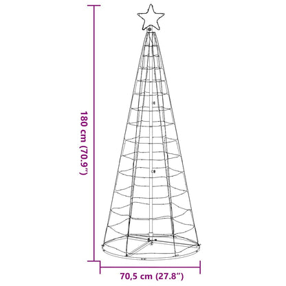 vidaXL LED Christmas Tree 200 LEDs Warm White 180 cm