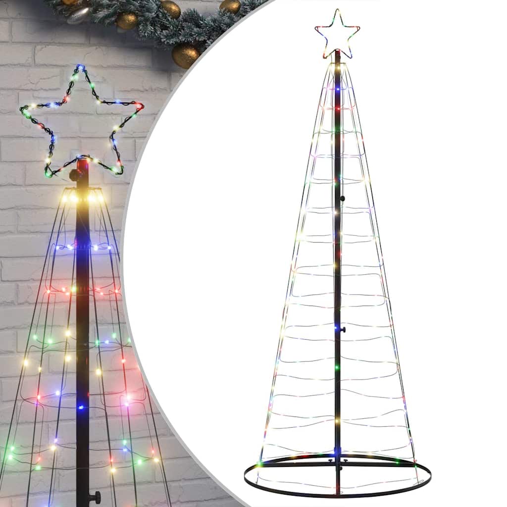 vidaXL LED Christmas Tree 200 LEDs Colorful 180 cm
