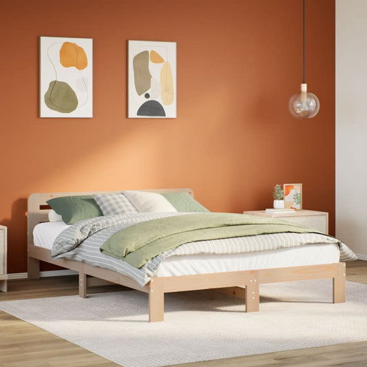 vidaXL Bed Frame without Mattress 120x200 cm Solid Wood Pine