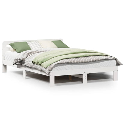 vidaXL Bed Frame without Mattress White 160x200 cm Solid Wood Pine