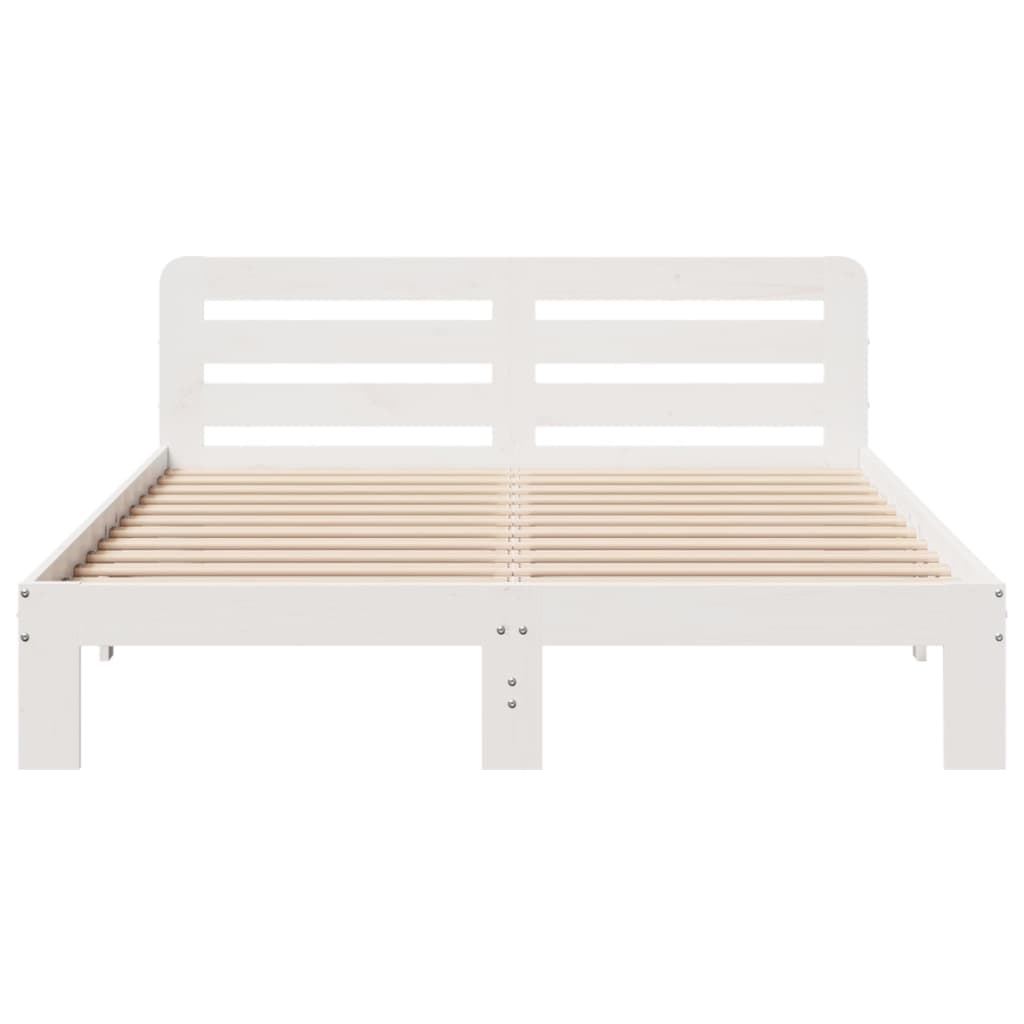 vidaXL Bed Frame without Mattress White 160x200 cm Solid Wood Pine