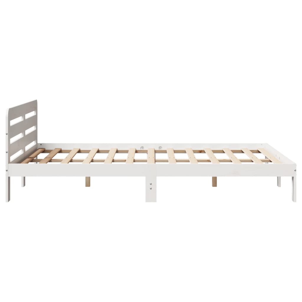 vidaXL Bed Frame without Mattress White 160x200 cm Solid Wood Pine
