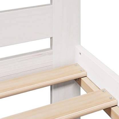 vidaXL Bed Frame without Mattress White 140x190 cm Solid Wood Pine