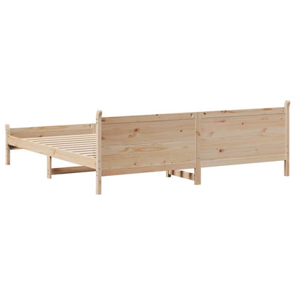 vidaXL Bed Frame without Mattress 180x200 cm Super King Solid Wood Pine