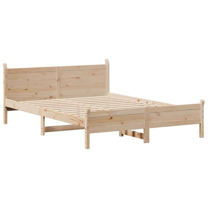 vidaXL Bed Frame without Mattress 140x200 cm Solid Wood Pine