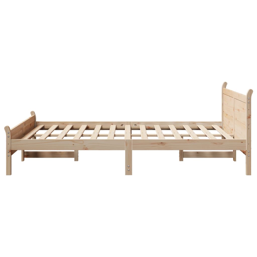 vidaXL Bed Frame without Mattress 140x200 cm Solid Wood Pine