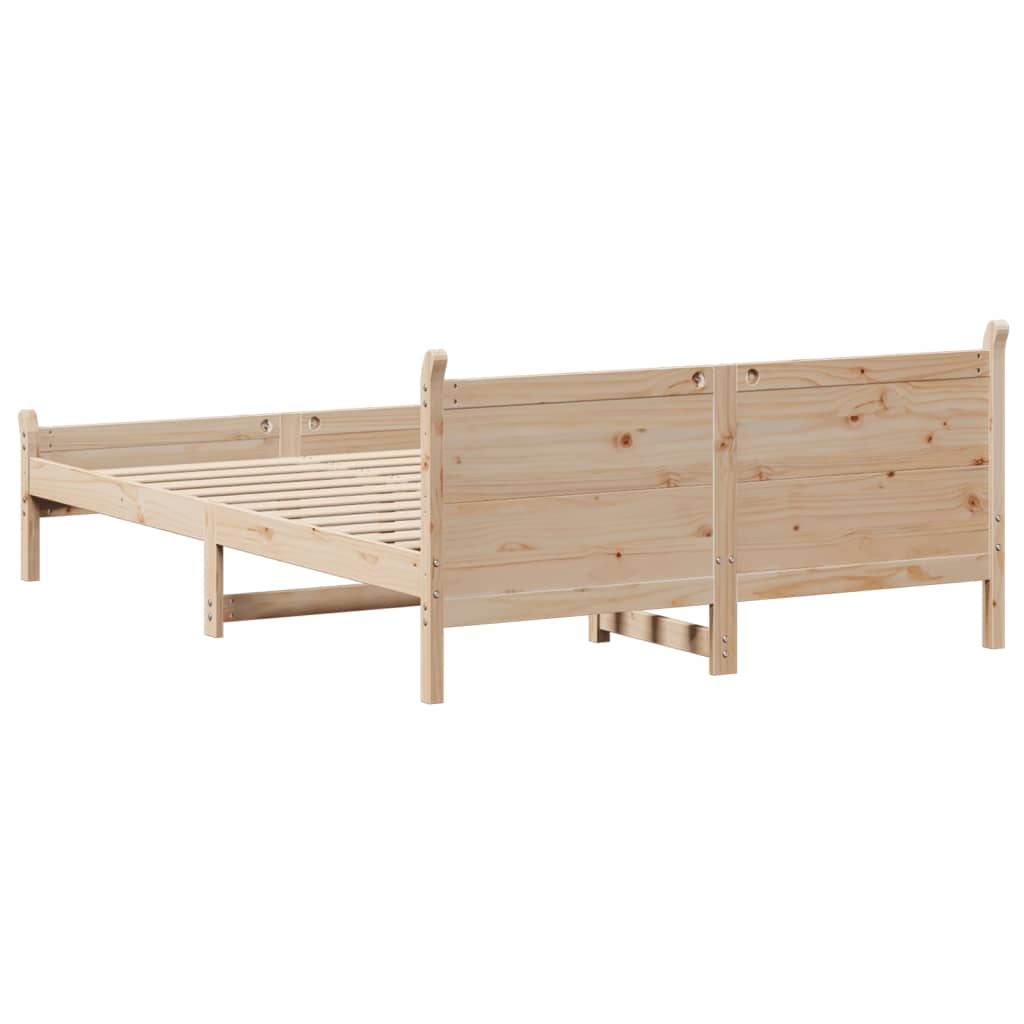 vidaXL Bed Frame without Mattress 140x200 cm Solid Wood Pine