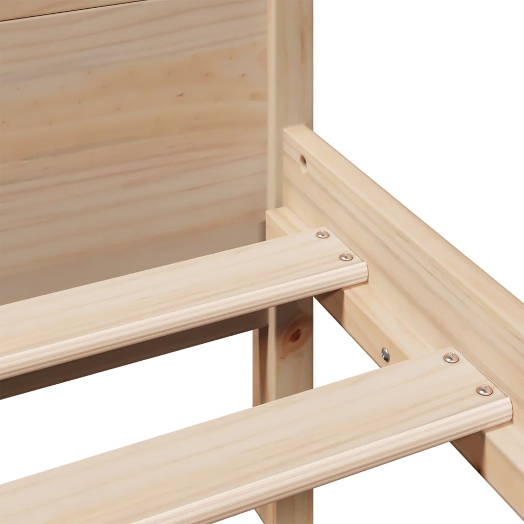 vidaXL Bed Frame without Mattress 140x200 cm Solid Wood Pine