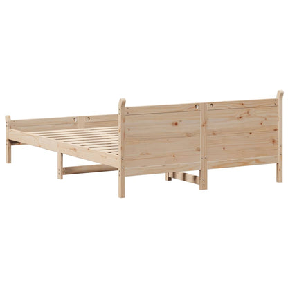 vidaXL Bed Frame without Mattress 140x190 cm Solid Wood Pine