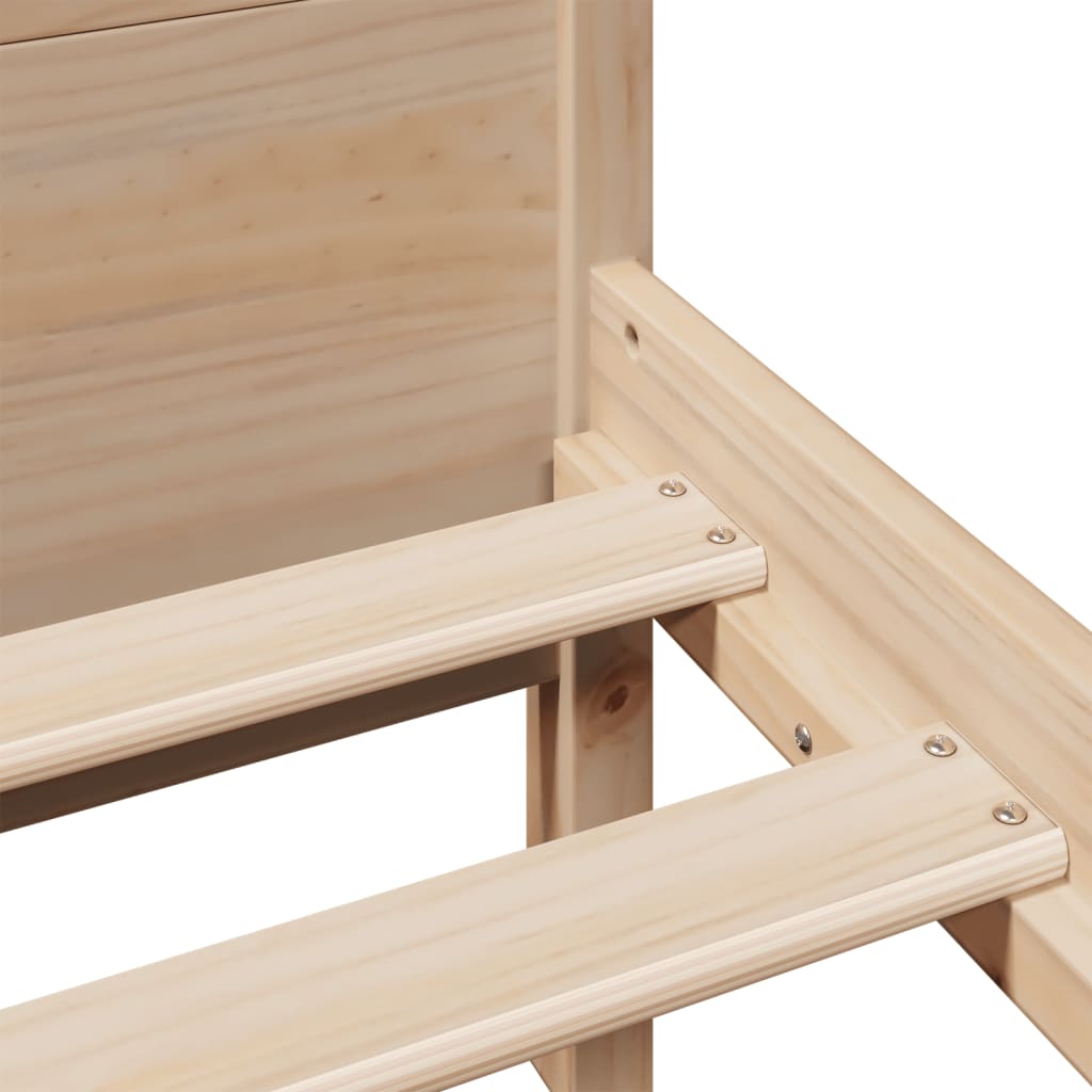 vidaXL Bed Frame without Mattress 120x190 cm Small Double Solid Wood Pine