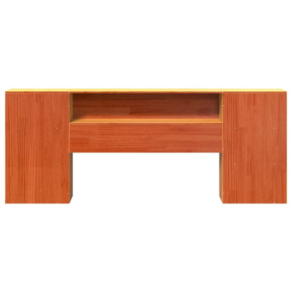 vidaXL Headboard with Storage Wax Brown 200 cm Solid Wood Pine