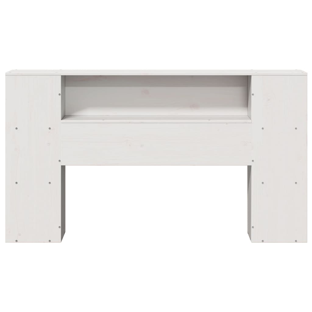 vidaXL Headboard with Storage White 160 cm Solid Wood Pine