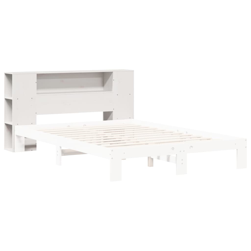 vidaXL Headboard with Storage White 160 cm Solid Wood Pine
