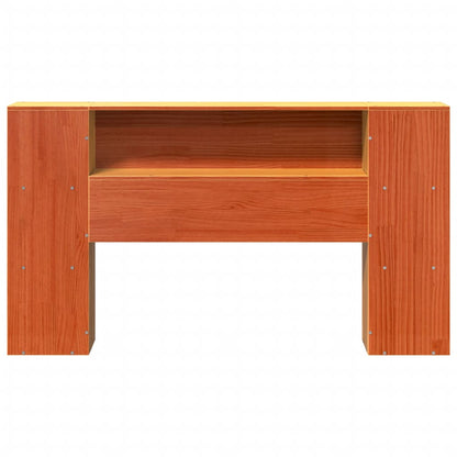 vidaXL Headboard with Storage Wax Brown 140 cm Solid Wood Pine