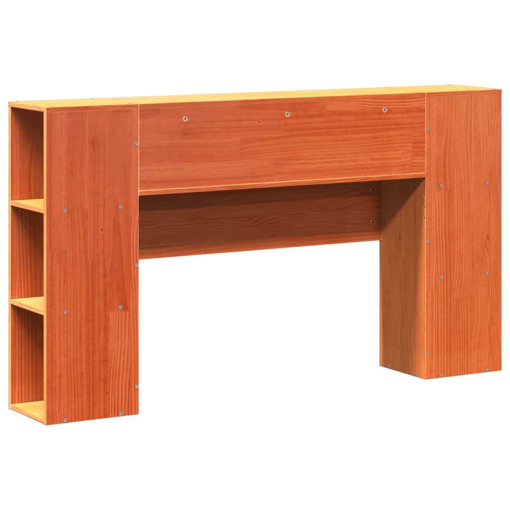 vidaXL Headboard with Storage Wax Brown 140 cm Solid Wood Pine