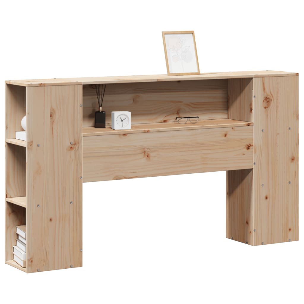 vidaXL Headboard with Storage 135 cm Solid Wood Pine