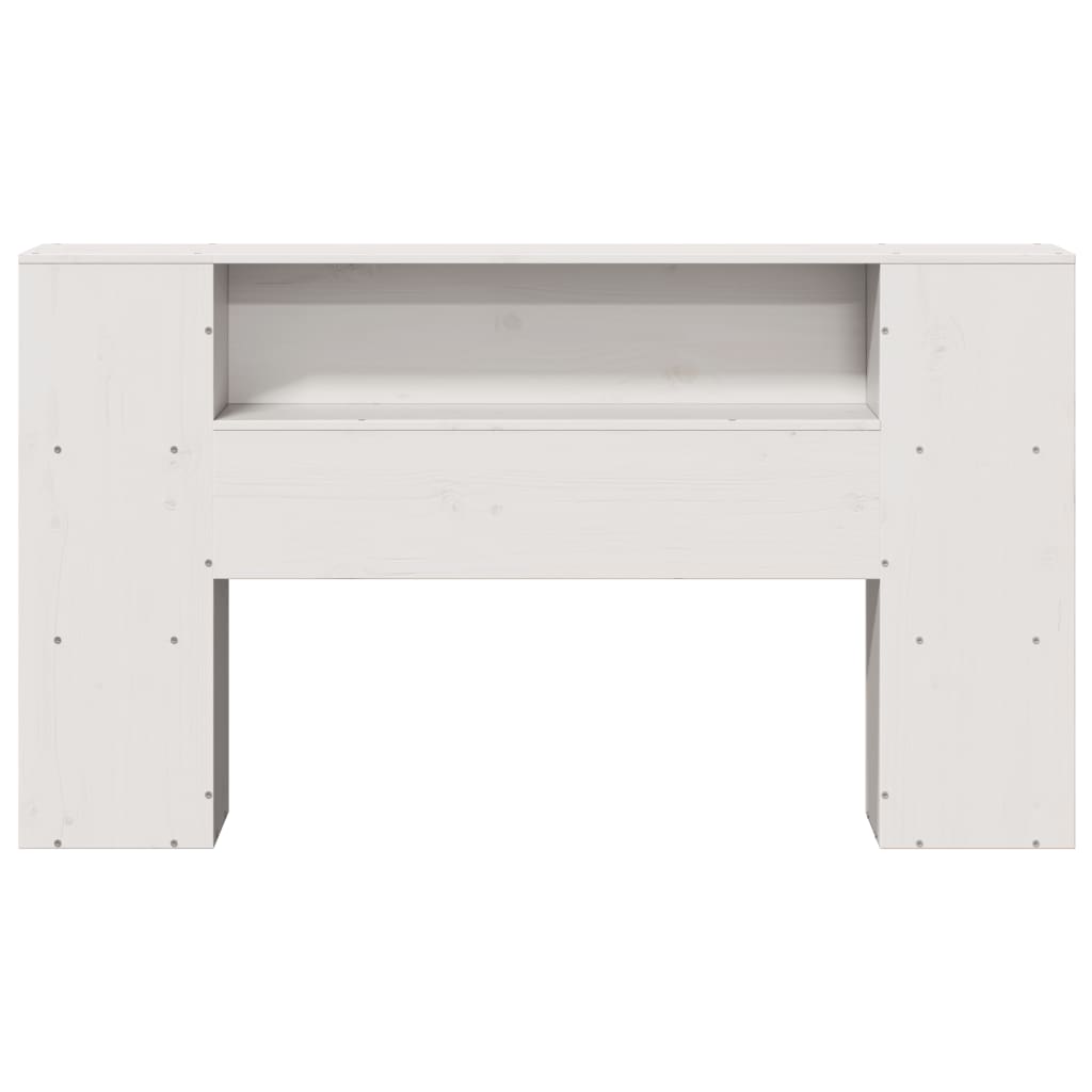 vidaXL Headboard with Storage White 135 cm Solid Wood Pine