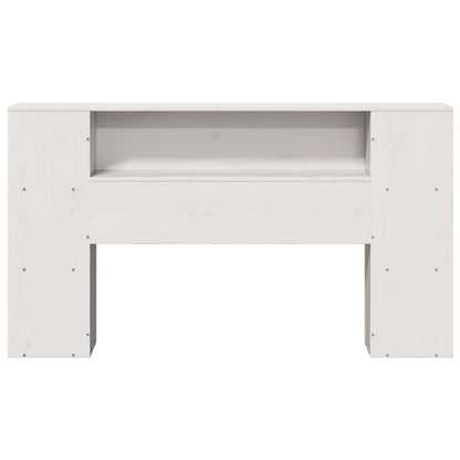 vidaXL Headboard with Storage White 135 cm Solid Wood Pine