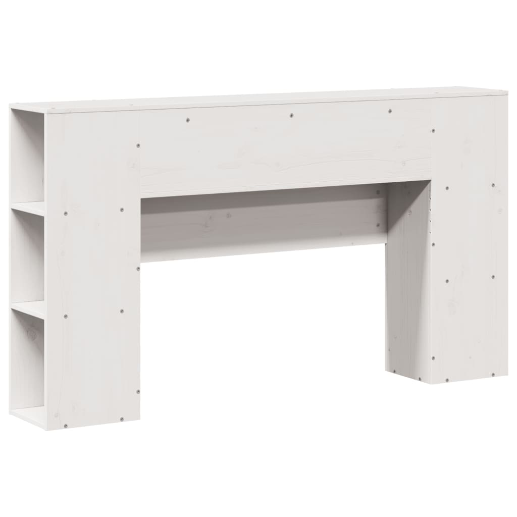 vidaXL Headboard with Storage White 135 cm Solid Wood Pine