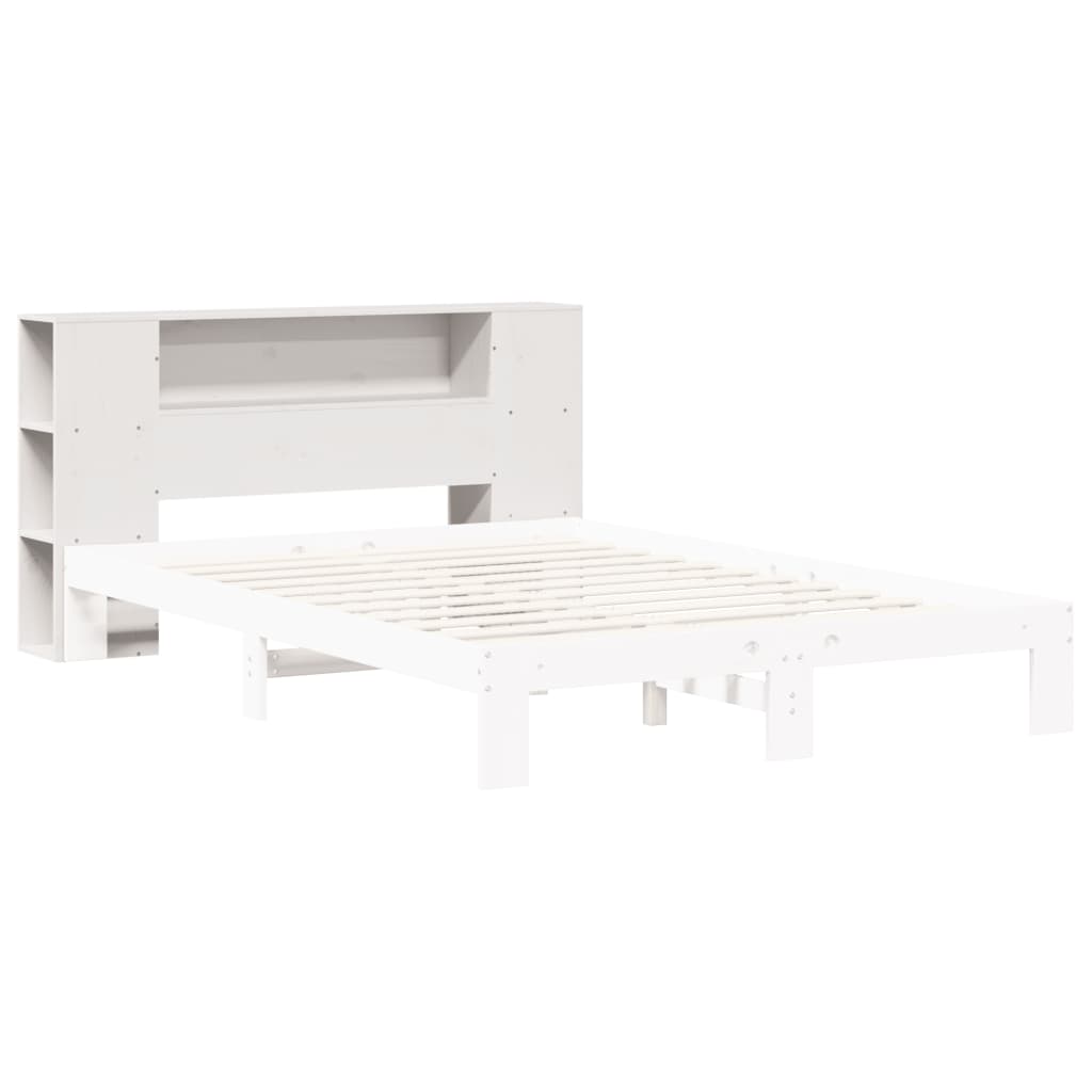 vidaXL Headboard with Storage White 135 cm Solid Wood Pine