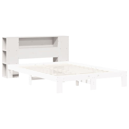vidaXL Headboard with Storage White 135 cm Solid Wood Pine