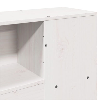 vidaXL Headboard with Storage White 135 cm Solid Wood Pine