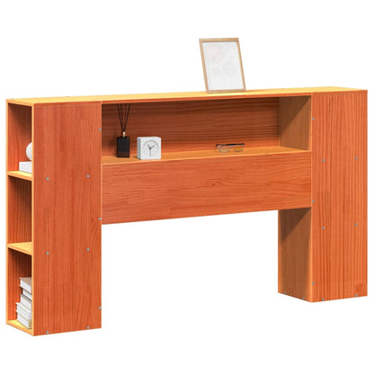 vidaXL Headboard with Storage Wax Brown 135 cm Solid Wood Pine