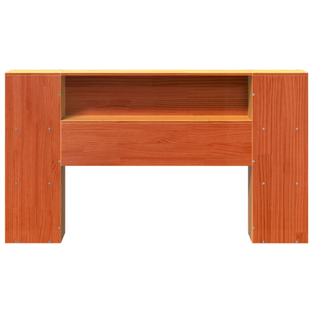 vidaXL Headboard with Storage Wax Brown 135 cm Solid Wood Pine