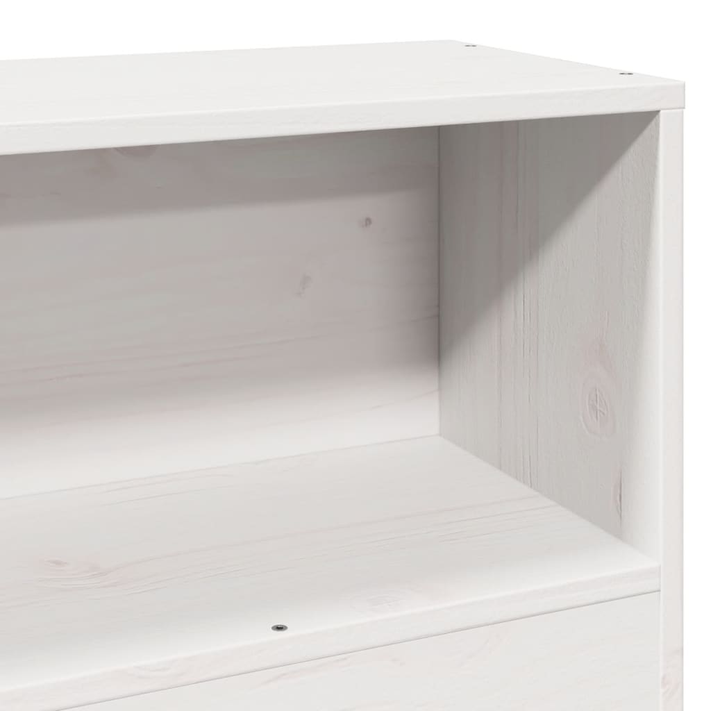 vidaXL Headboard with Storage White 75 cm Solid Wood Pine